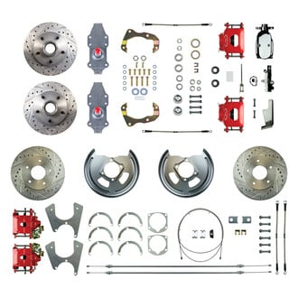 The Right Stuff® - Drum-to-Disc Drilled and Slotted Front and Rear Brake Conversion Kit