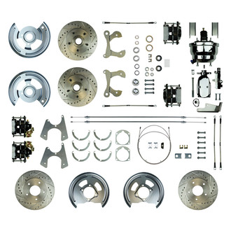 The Right Stuff® - Drum-to-Disc Drilled and Slotted Front and Rear Brake Conversion Kit