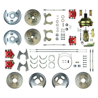 The Right Stuff® - Drum-to-Disc Drilled and Slotted Front and Rear Brake Conversion Kit