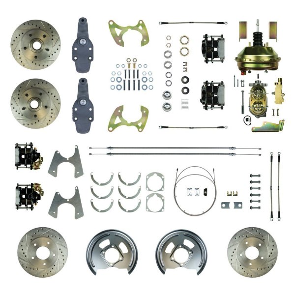  The Right Stuff® - Drum-to-Disc Drilled and Slotted Front and Rear Brake Conversion Kit
