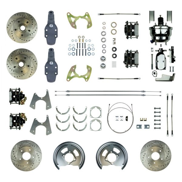  The Right Stuff® - Drum-to-Disc Drilled and Slotted Front and Rear Brake Conversion Kit