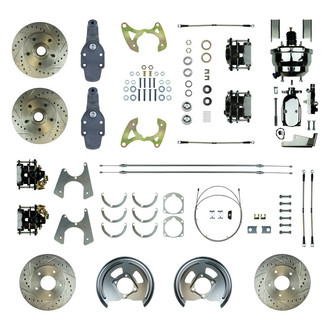 The Right Stuff® - Drum-to-Disc Drilled and Slotted Front and Rear Brake Conversion Kit