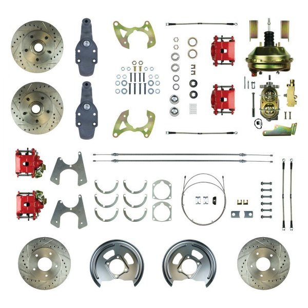  The Right Stuff® - Drum-to-Disc Drilled and Slotted Front and Rear Brake Conversion Kit