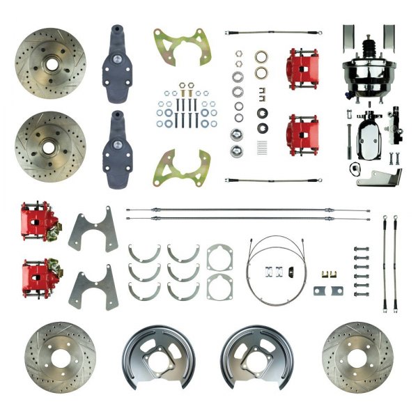  The Right Stuff® - Drum-to-Disc Drilled and Slotted Front and Rear Brake Conversion Kit