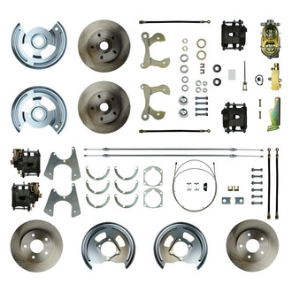 The Right Stuff® - Drum-to-Disc Drilled and Slotted Front and Rear Brake Conversion Kit