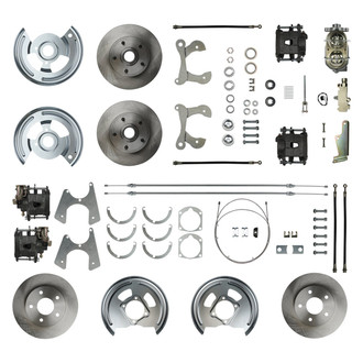 The Right Stuff® - Drum-to-Disc Drilled and Slotted Front and Rear Brake Conversion Kit