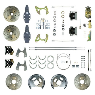 The Right Stuff® - Drum-to-Disc Drilled and Slotted Front and Rear Brake Conversion Kit