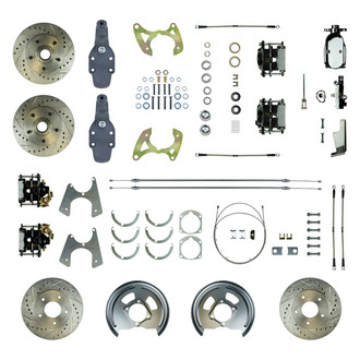 The Right Stuff® - Drum-to-Disc Drilled and Slotted Front and Rear Brake Conversion Kit