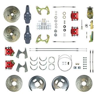 The Right Stuff® - Drum-to-Disc Drilled and Slotted Front and Rear Brake Conversion Kit