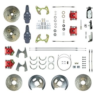 The Right Stuff® - Drum-to-Disc Drilled and Slotted Front and Rear Brake Conversion Kit