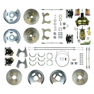 The Right Stuff® - Drum-to-Disc Drilled and Slotted Front and Rear Brake Conversion Kit