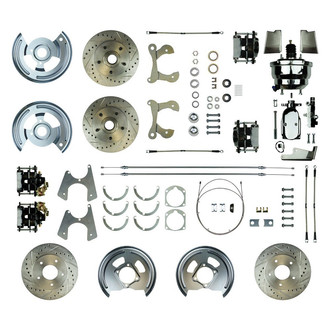 The Right Stuff® - Drum-to-Disc Drilled and Slotted Front and Rear Brake Conversion Kit
