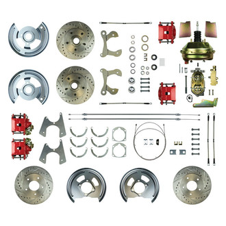 The Right Stuff® - Drum-to-Disc Drilled and Slotted Front and Rear Brake Conversion Kit