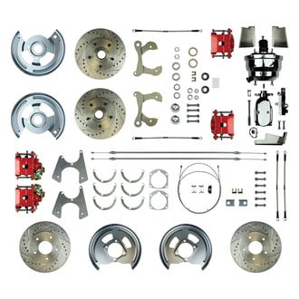 The Right Stuff® - Drum-to-Disc Drilled and Slotted Front and Rear Brake Conversion Kit