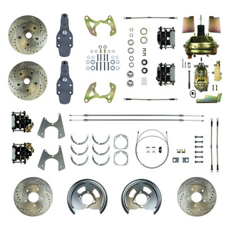 The Right Stuff® - Drum-to-Disc Drilled and Slotted Front and Rear Brake Conversion Kit