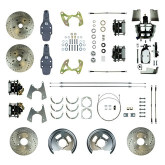 The Right Stuff® - Drum-to-Disc Drilled and Slotted Front and Rear Brake Conversion Kit