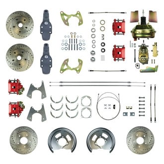 The Right Stuff® - Drum-to-Disc Drilled and Slotted Front and Rear Brake Conversion Kit
