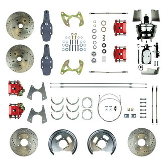 The Right Stuff® - Drum-to-Disc Drilled and Slotted Front and Rear Brake Conversion Kit