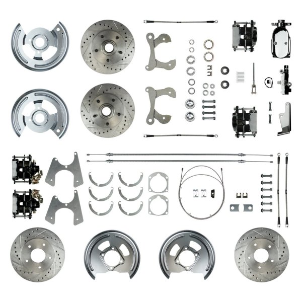  The Right Stuff® - Drum-to-Disc Drilled and Slotted Front and Rear Brake Conversion Kit