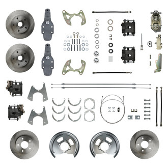 The Right Stuff® - Drum-to-Disc Drilled and Slotted Front and Rear Brake Conversion Kit