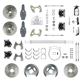 The Right Stuff® - Drum-to-Disc Drilled and Slotted Front and Rear Brake Conversion Kit