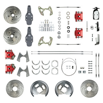 The Right Stuff® - Drum-to-Disc Drilled and Slotted Front and Rear Brake Conversion Kit