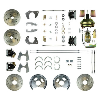 The Right Stuff® - Drum-to-Disc Drilled and Slotted Front and Rear Brake Conversion Kit