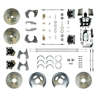 The Right Stuff® - Drum-to-Disc Drilled and Slotted Front and Rear Brake Conversion Kit