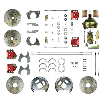 The Right Stuff® - Drum-to-Disc Drilled and Slotted Front and Rear Brake Conversion Kit