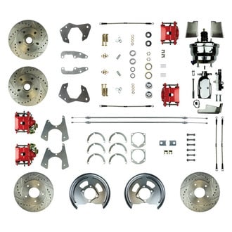 The Right Stuff® - Drum-to-Disc Drilled and Slotted Front and Rear Brake Conversion Kit