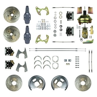 The Right Stuff® - Drum-to-Disc Drilled and Slotted Front and Rear Brake Conversion Kit
