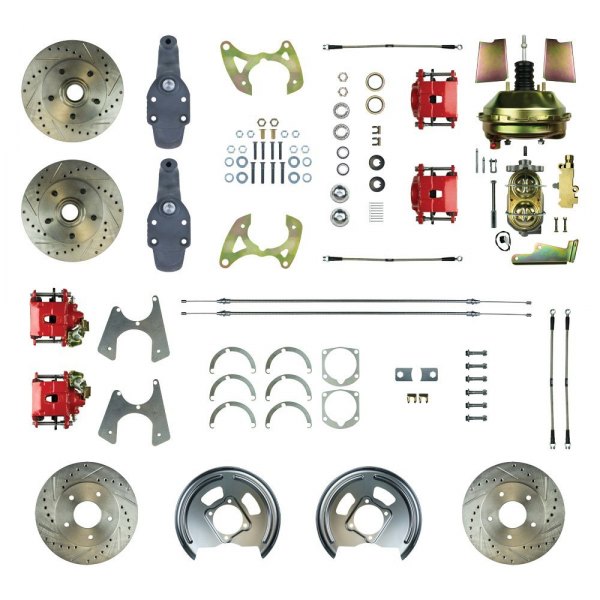  The Right Stuff® - Drum-to-Disc Drilled and Slotted Front and Rear Brake Conversion Kit