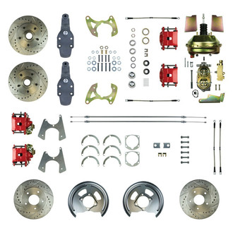 The Right Stuff® - Drum-to-Disc Drilled and Slotted Front and Rear Brake Conversion Kit