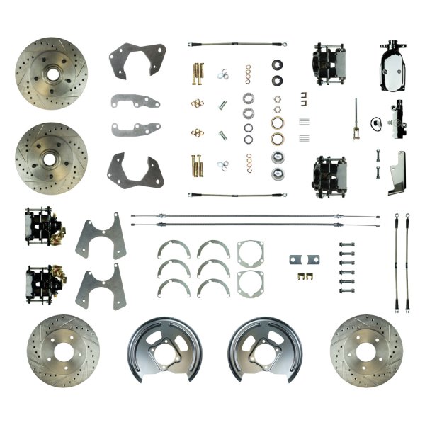  The Right Stuff® - Drum-to-Disc Drilled and Slotted Front and Rear Brake Conversion Kit