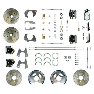 The Right Stuff® - Drum-to-Disc Drilled and Slotted Front and Rear Brake Conversion Kit