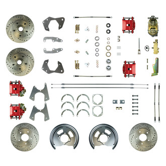 The Right Stuff® - Drum-to-Disc Drilled and Slotted Front and Rear Brake Conversion Kit
