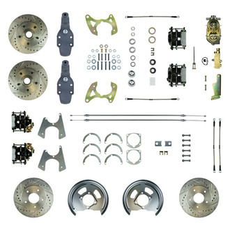 The Right Stuff® - Drum-to-Disc Drilled and Slotted Front and Rear Brake Conversion Kit