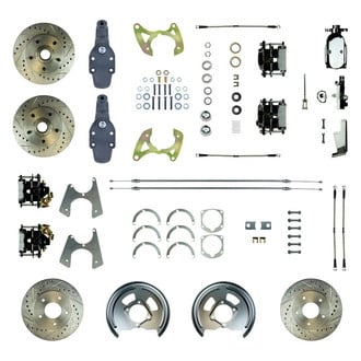 The Right Stuff® - Drum-to-Disc Drilled and Slotted Front and Rear Brake Conversion Kit