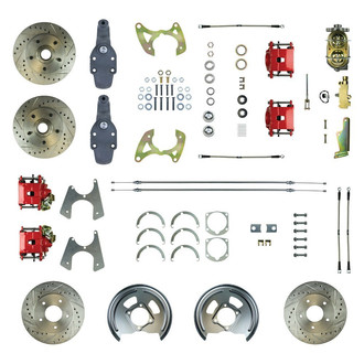 The Right Stuff® - Drum-to-Disc Drilled and Slotted Front and Rear Brake Conversion Kit