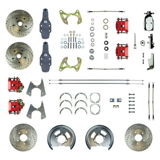 The Right Stuff® - Drum-to-Disc Drilled and Slotted Front and Rear Brake Conversion Kit