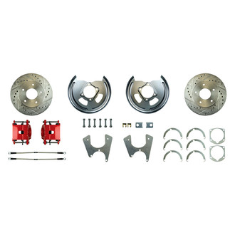The Right Stuff® - Drum-to-Disc Drilled and Slotted Rear Brake Conversion Kit
