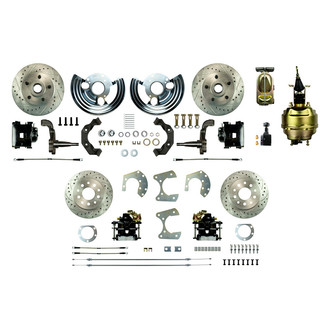 The Right Stuff® - Drum-to-Disc Drilled and Slotted Front and Rear Brake Conversion Kit