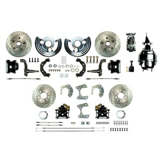 The Right Stuff® - Drum-to-Disc Drilled and Slotted Front and Rear Brake Conversion Kit