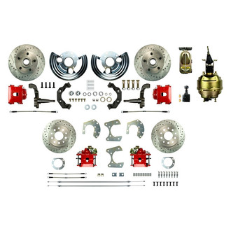 The Right Stuff® - Drum-to-Disc Drilled and Slotted Front and Rear Brake Conversion Kit