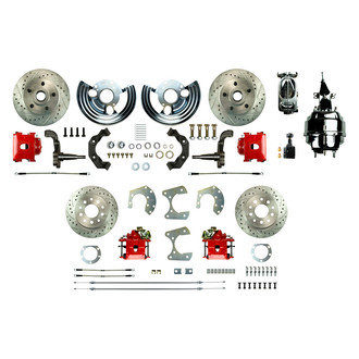 The Right Stuff® - Drum-to-Disc Drilled and Slotted Front and Rear Brake Conversion Kit