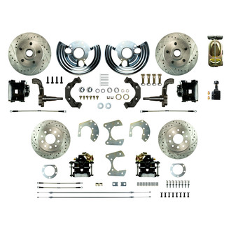 The Right Stuff® - Drum-to-Disc Drilled and Slotted Front and Rear Brake Conversion Kit