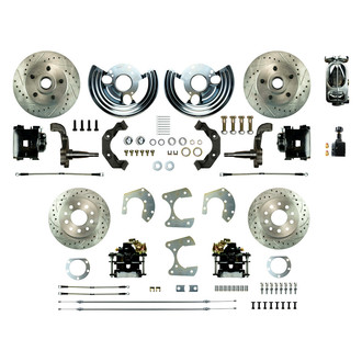 The Right Stuff® - Drum-to-Disc Drilled and Slotted Front and Rear Brake Conversion Kit