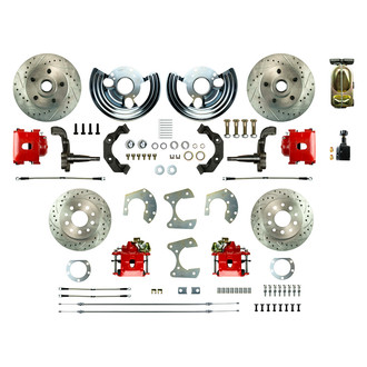 The Right Stuff® - Drum-to-Disc Drilled and Slotted Front and Rear Brake Conversion Kit