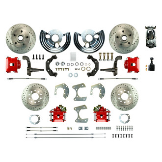 The Right Stuff® - Drum-to-Disc Drilled and Slotted Front and Rear Brake Conversion Kit