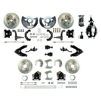 The Right Stuff® - Drum-to-Disc Drilled and Slotted Front and Rear Brake Conversion Kit
